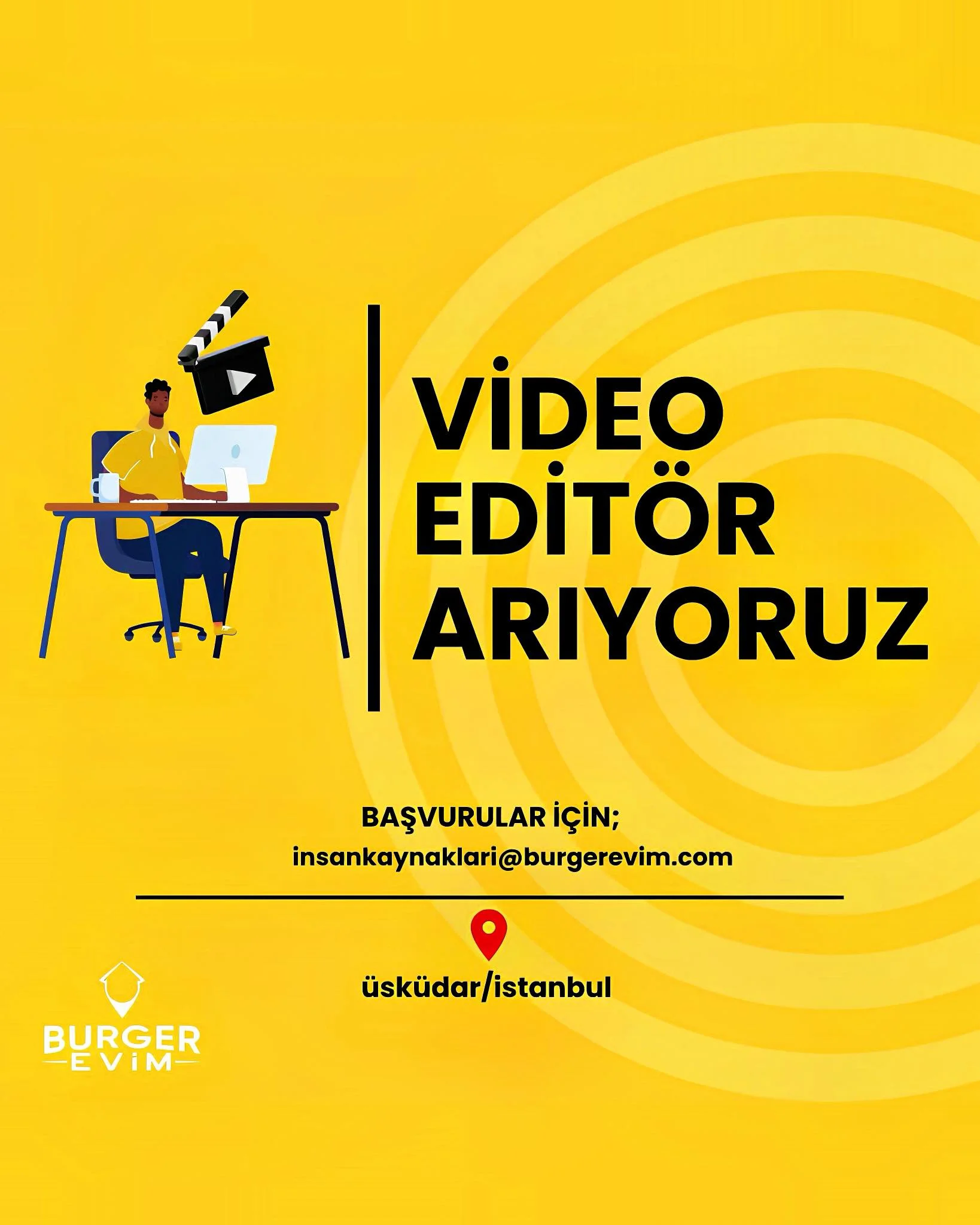 Video Editörü aranıyor – Burger Evim Video Editörü iş ilanları – Burger Evim
