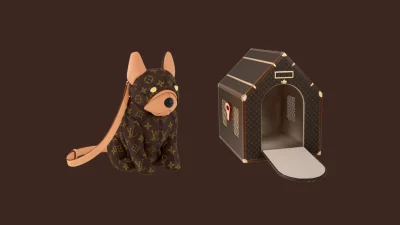 Louis Vuitton evcil hayvanlar icin ozel canta ve kulube