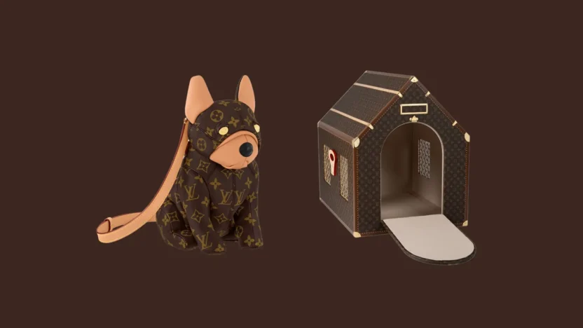 Louis Vuitton evcil hayvanlar icin ozel canta ve kulube