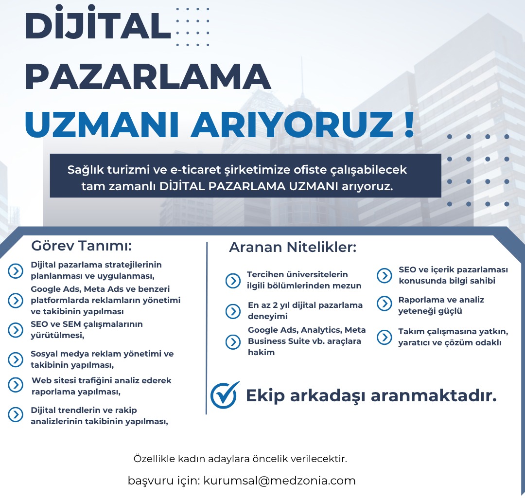 Dijital Pazarlama Uzmanı iş ilanları – Medzonia Dijital Pazarlama Uzmanı arayanlar– Medzonia